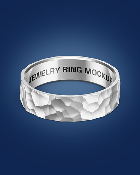 Jewelry Hammered Ring Mockup Jewelry Hammered Ring Mockup