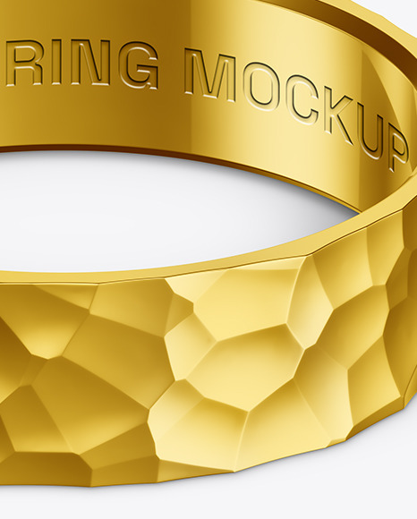 Jewelry Hammered Ring Mockup