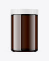 Glossy Dark Amber Jar Mockup