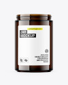 Glossy Dark Amber Jar Mockup