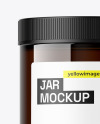 Glossy Dark Amber Jar Mockup