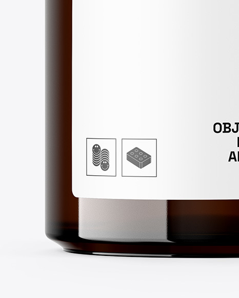 Glossy Dark Amber Jar Mockup