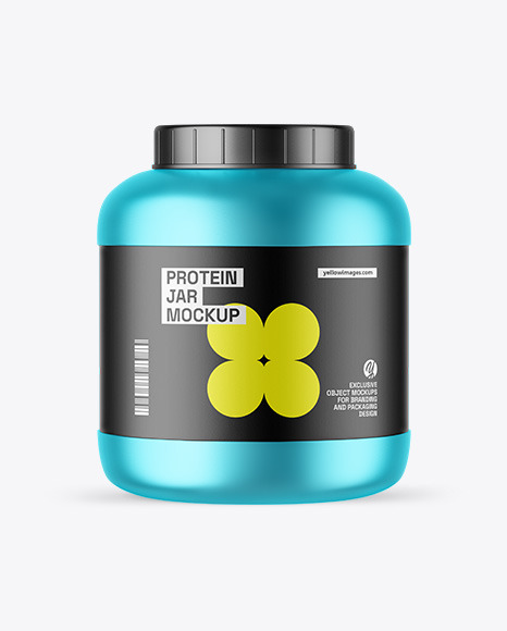 Matte Metallic Protein Jar Mockup