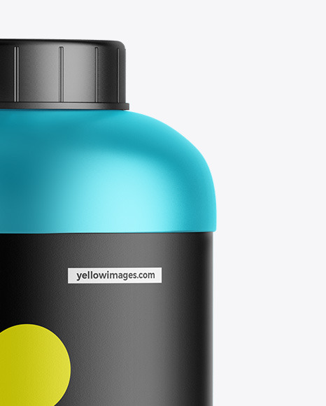 Matte Metallic Protein Jar Mockup