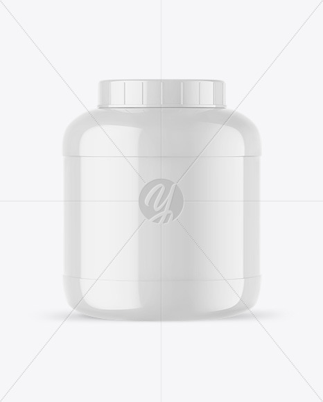 Glossy Protein Jar Mockup