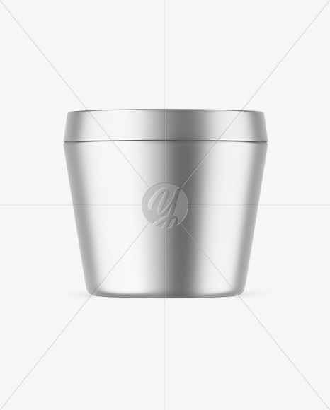 Matte Metallic Cosmetic Jar Mockup