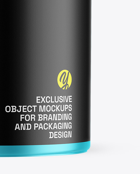 Matte Metallic Protein Jar Mockup Matte Metallic Protein Jar Mockup
