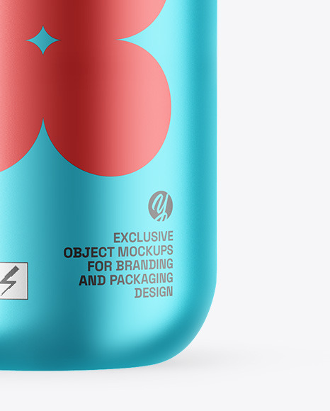 Matte Metallic Sport Bottle Mockup