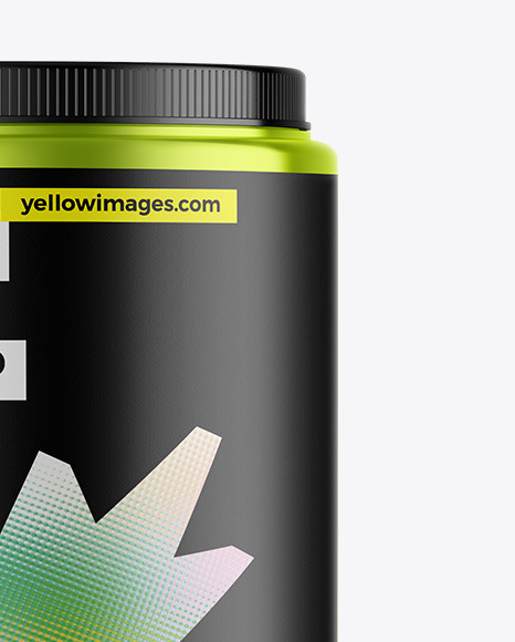Metallic Protein Jar Mockup Metallic Protein Jar Mockup