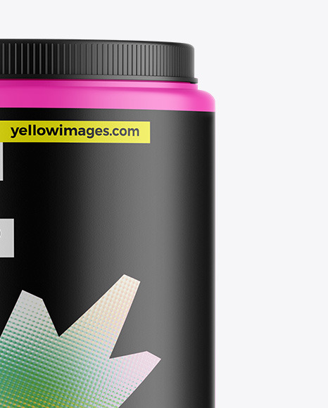 Matte Protein Jar Mockup Matte Protein Jar Mockup