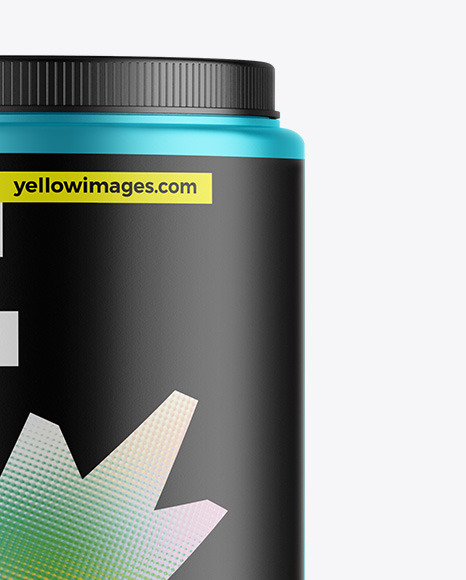 Matte Metallic Protein Jar Mockup