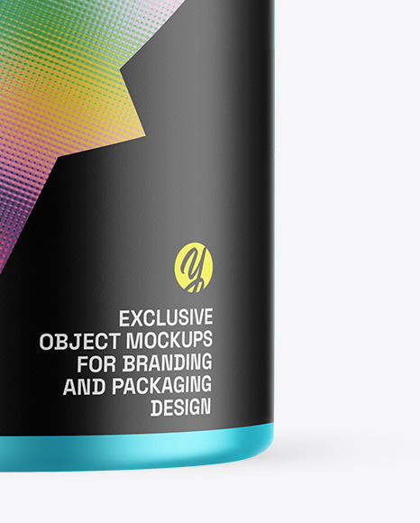 Matte Metallic Protein Jar Mockup