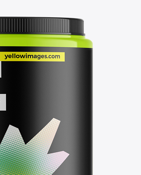 Glossy Protein Jar Mockup