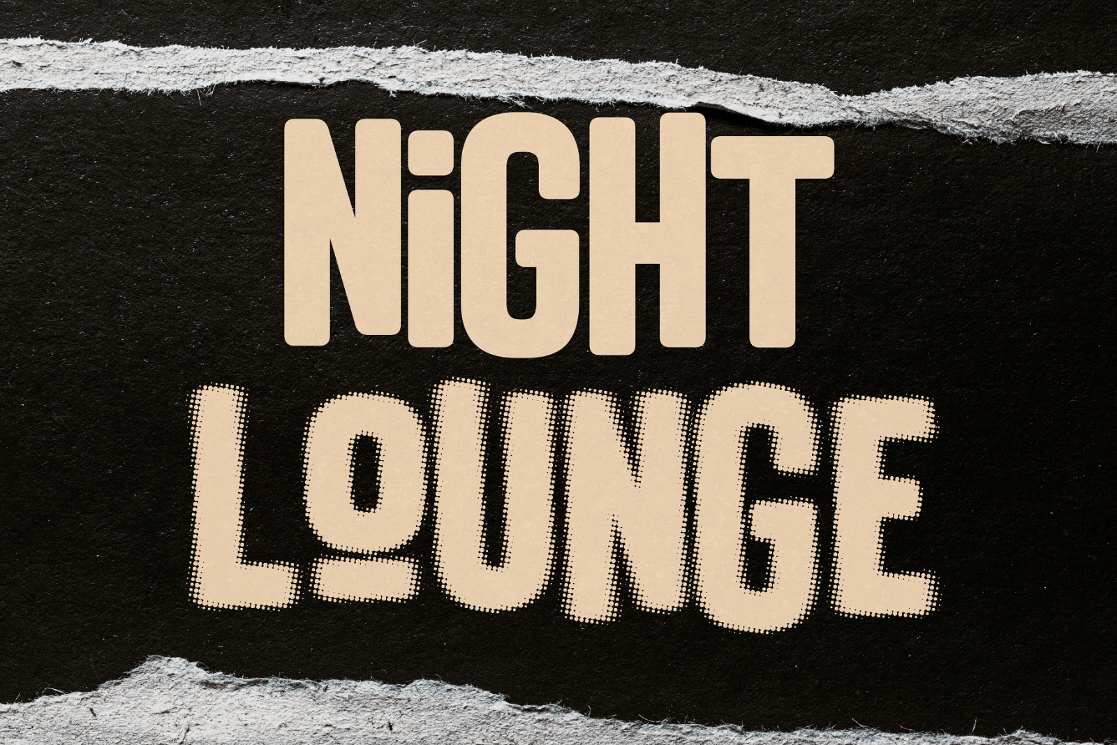 Night Lounge - Tall Sans Typeface Night Lounge - Tall Sans Typeface
