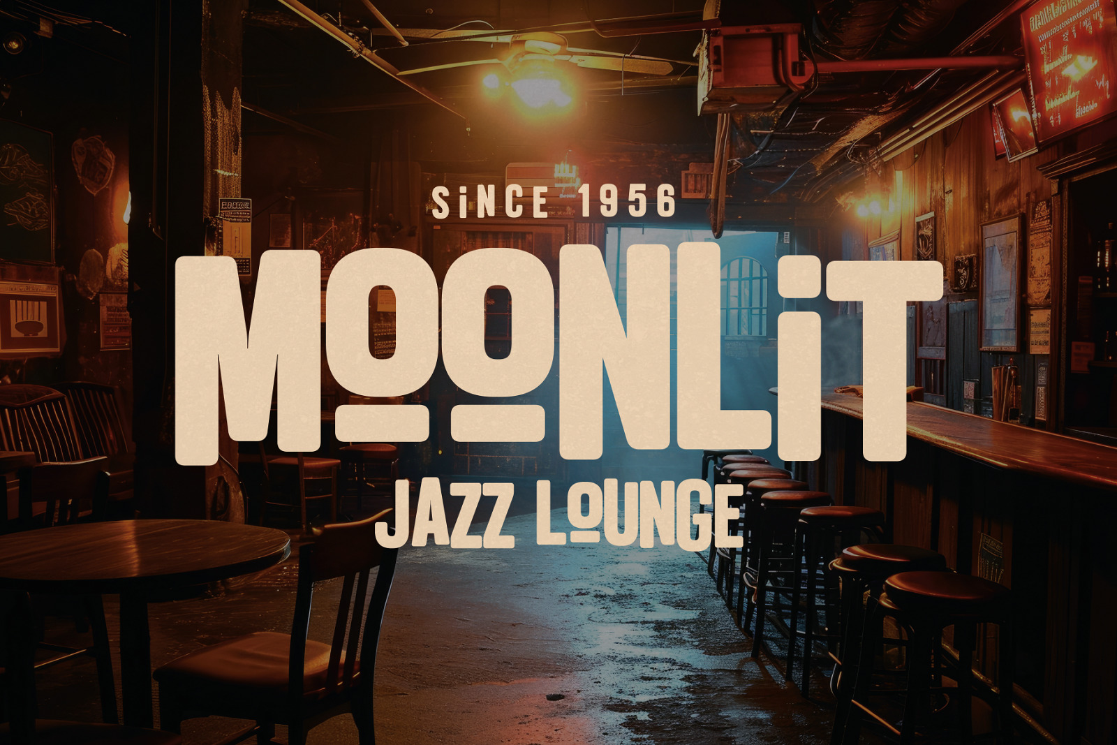 Night Lounge - Tall Sans Typeface Night Lounge - Tall Sans Typeface