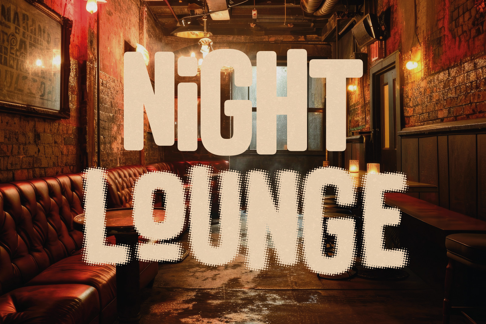 Night Lounge - Tall Sans Typeface Night Lounge - Tall Sans Typeface