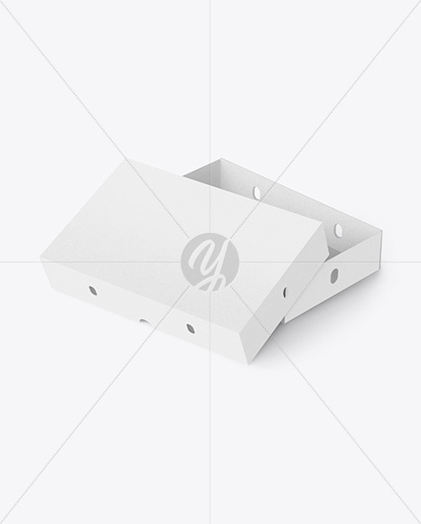 Opened Kraft Paper Box Mockup