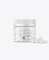 Clear Jar with Capsules Mockup