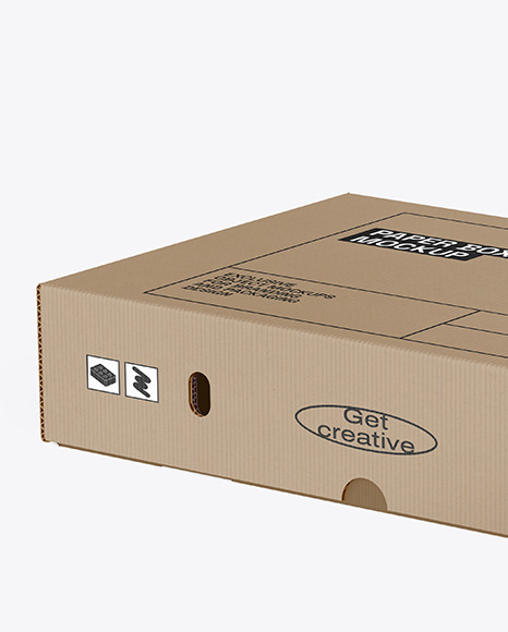 Corrugated Paper Box Mockup