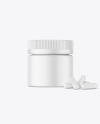 Matte Jar with Pills Mockup