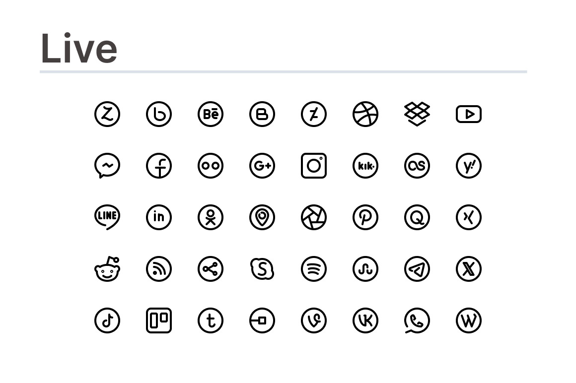 Social media icons Social media icons