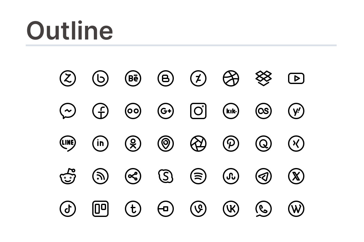 Social media icons