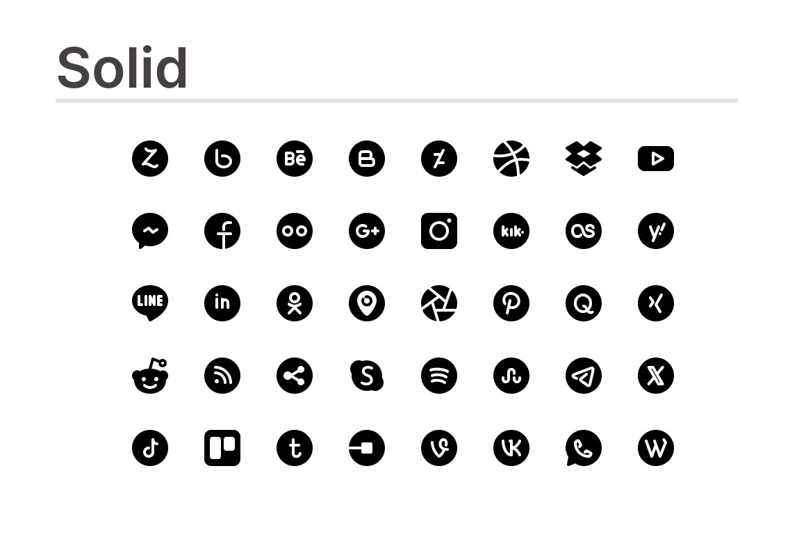 Social media icons