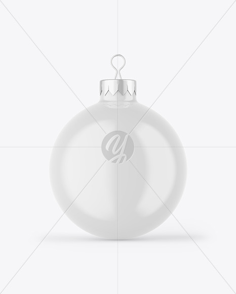 Glossy Christmas Ball Mockup