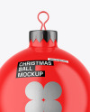 Glossy Christmas Ball Mockup