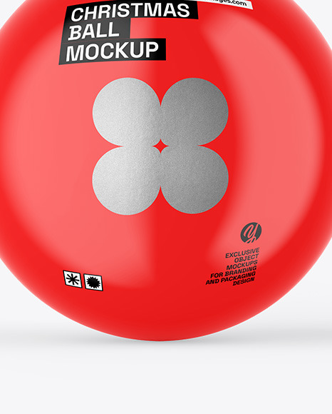 Glossy Christmas Ball Mockup