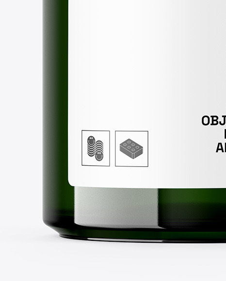 Glossy Dark Green Jar Mockup