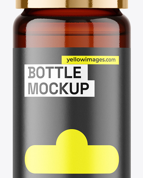 Amber Bottle Mockup Amber Bottle Mockup