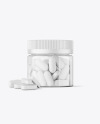 Clear Jar with Pills Mockup