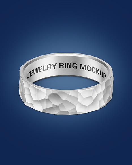 Jewelry Hammered Ring Mockup Jewelry Hammered Ring Mockup