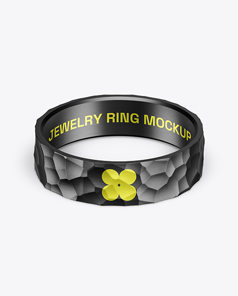 Jewelry Hammered Ring Mockup