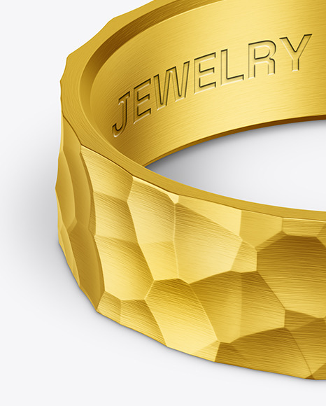 Jewelry Hammered Ring Mockup