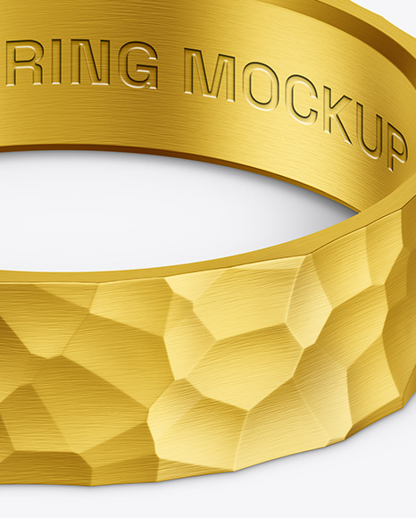 Jewelry Hammered Ring Mockup Jewelry Hammered Ring Mockup
