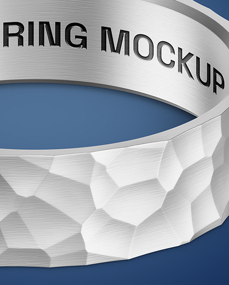 Jewelry Hammered Ring Mockup