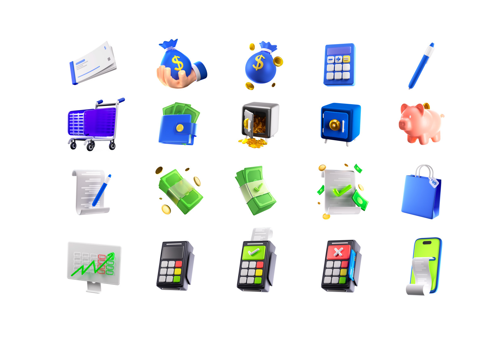 Finance 3D Icon Pack - Finance And Sale Icons