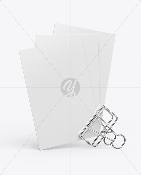 Business Cards in a Clip Mockup