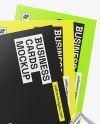 Business Cards in a Clip Mockup