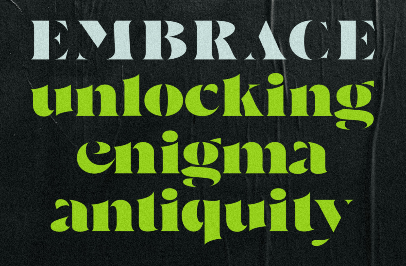 Vegan - A Display Stencil Font Vegan - A Display Stencil Font