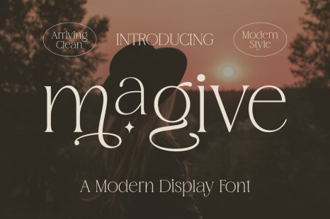 magive - A Modern Display Font - Decorative typeface