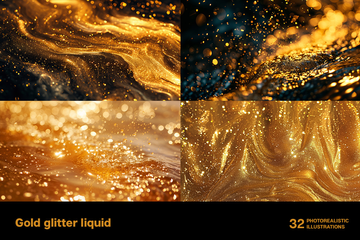 Gold glitter liquid Gold glitter liquid