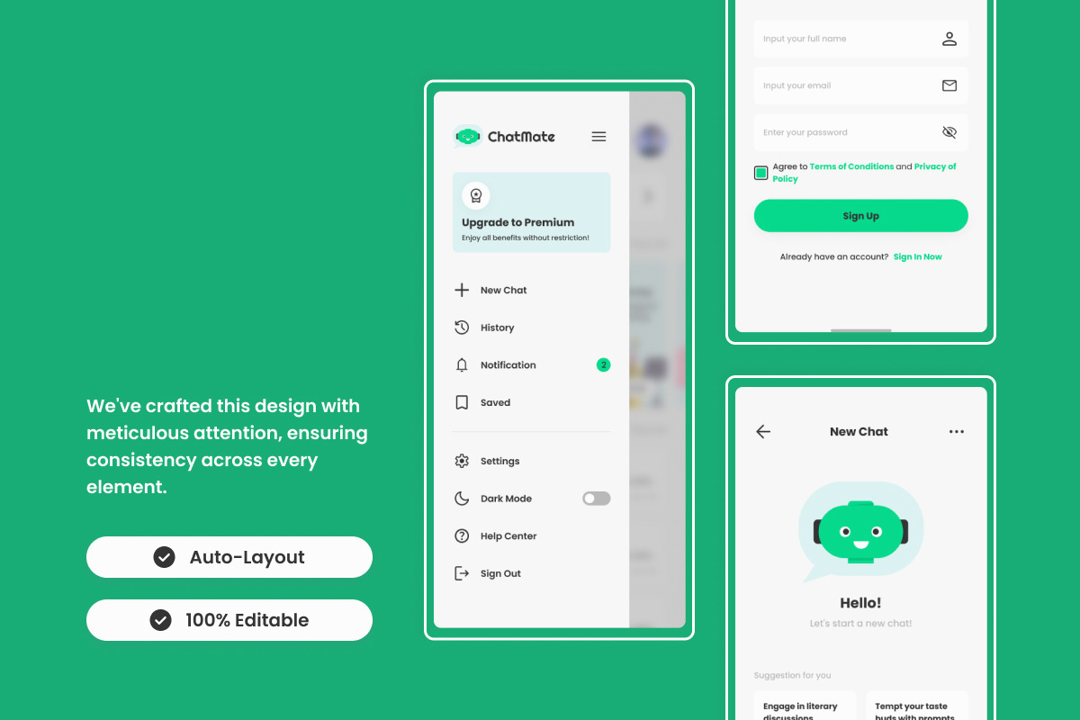 ChatMate - AI Chatbot Mobile App ChatMate - AI Chatbot Mobile App