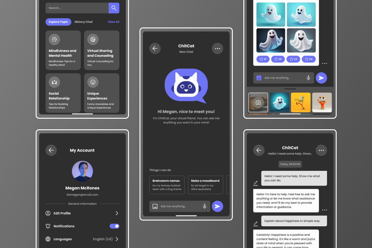 ChitCat - AI Chatbot Mobile App ChitCat - AI Chatbot Mobile App