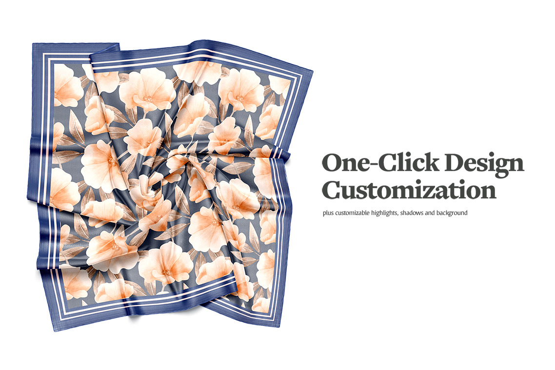 Twill Silk Scarf Mockups