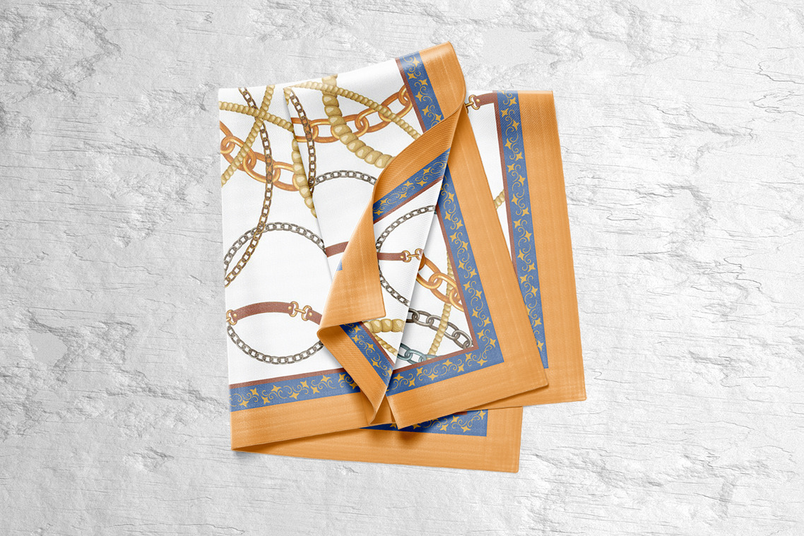 Twill Silk Scarf Mockups