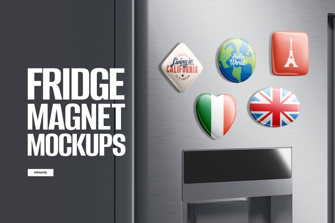 Fridge Magnet Mockups