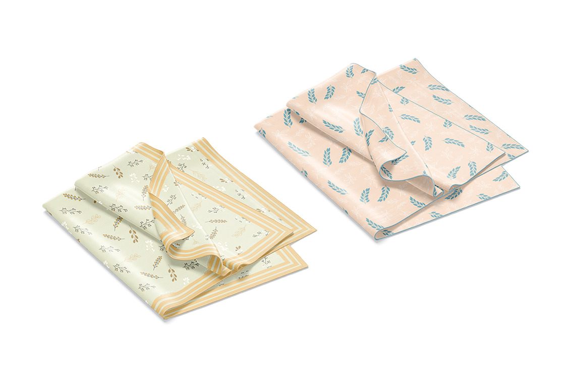 Wrapped Silk Scarf Mockups